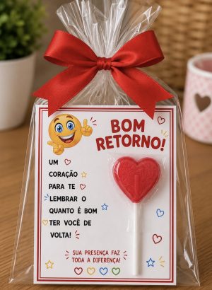 Card Volta às aulas coração