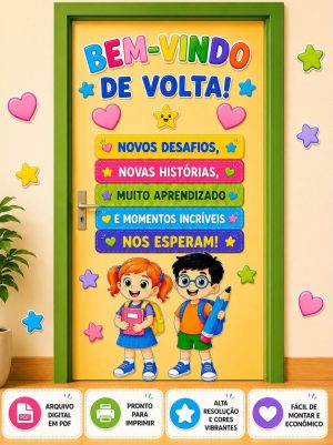 Painel de Porta – Bem-vindos de Volta!