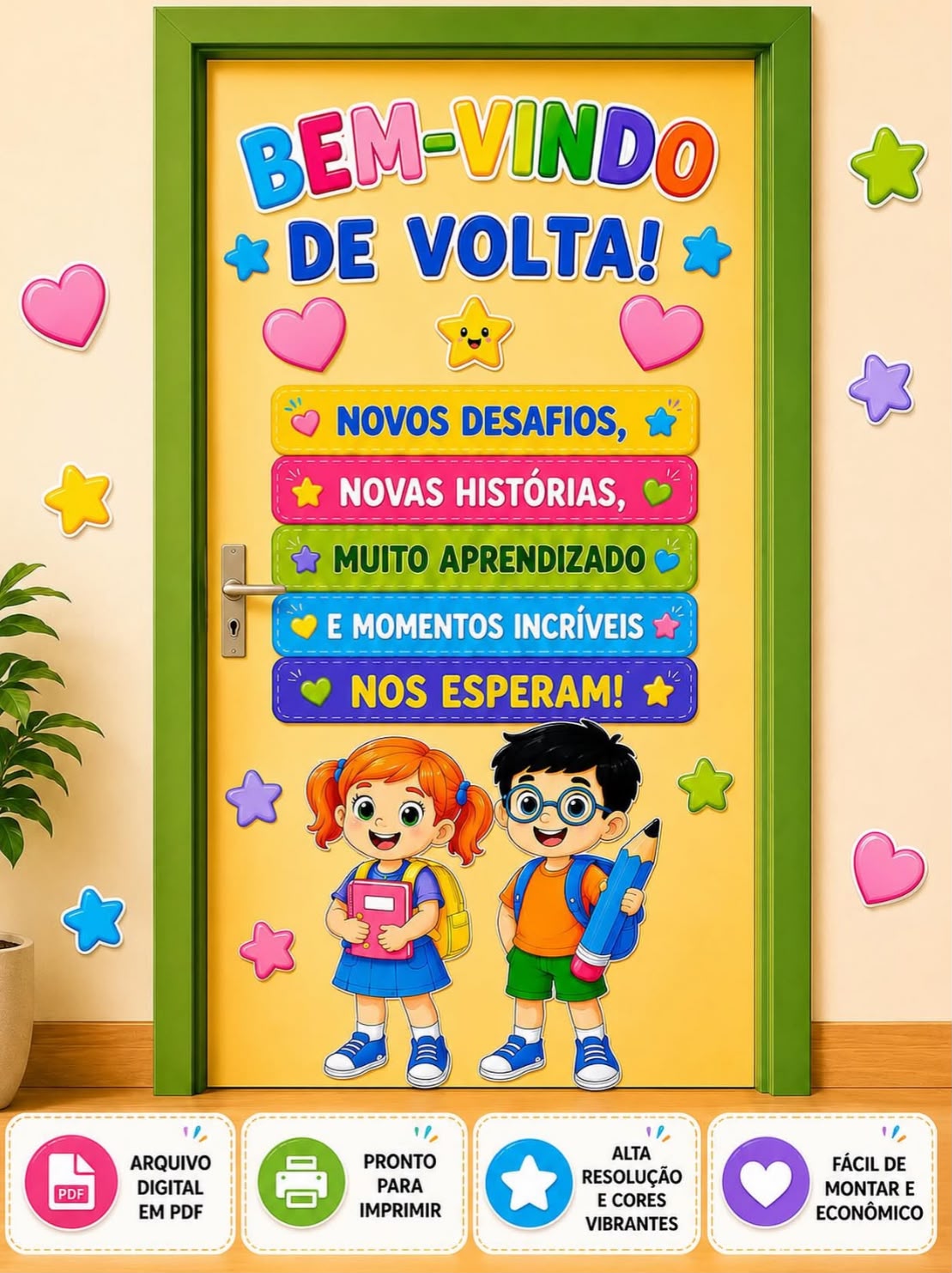 Painel de Porta – Bem-vindos de Volta!